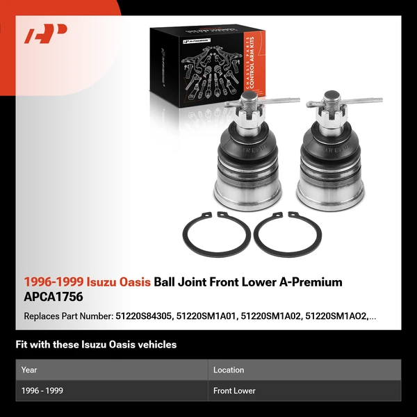 1996-1999 Isuzu Oasis Ball Joint Front Lower A-Premium APCA1756