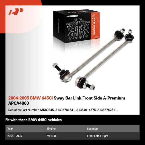 2004-2005 BMW 645Ci Sway Bar Link Front Side A-Premium APCA4860