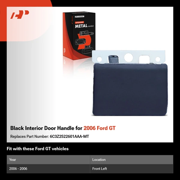 Black Interior Door Handle for 2006 Ford GT