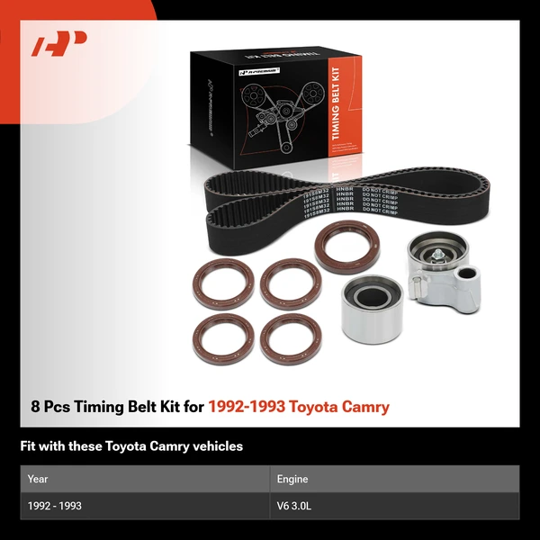 8 Pcs Timing Belt Kit for 1992-1993 Toyota Camry