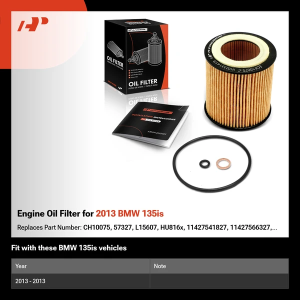 Engine Oil Filter for 2013 BMW 135is