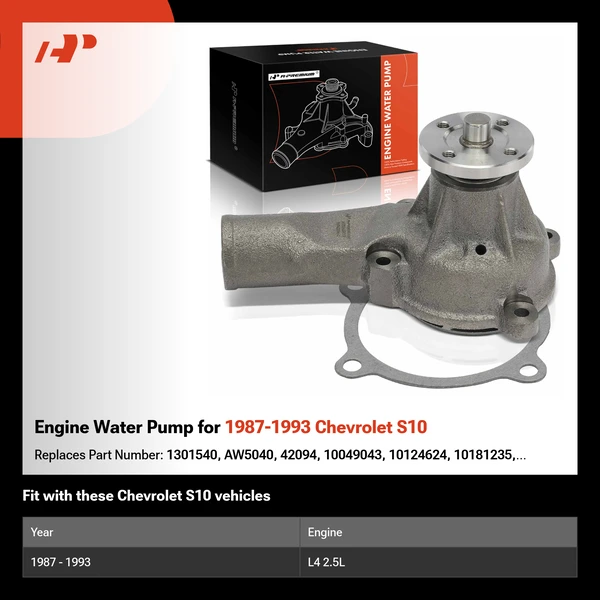 Engine Water Pump for 1987-1993 Chevrolet S10