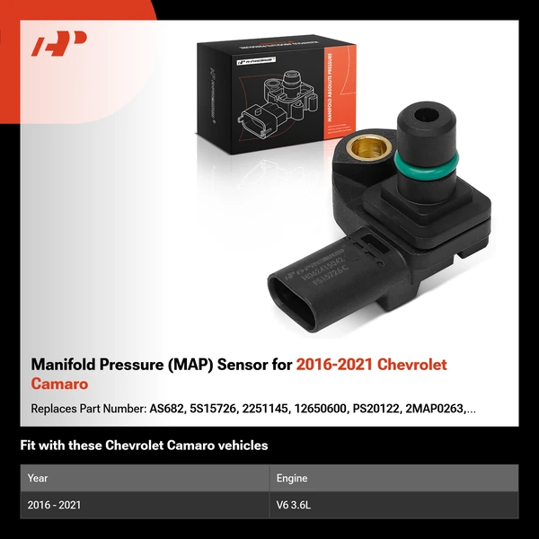 Manifold Pressure (MAP) Sensor for 2016-2021 Chevrolet Camaro