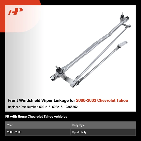 Front Windshield Wiper Linkage for 2000-2003 Chevrolet Tahoe