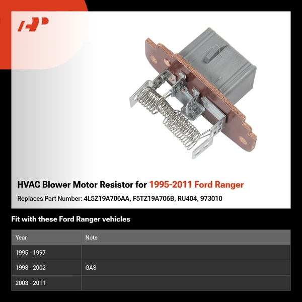 HVAC Blower Motor Resistor for 1995-2011 Ford Ranger