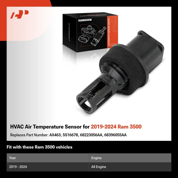 HVAC Air Temperature Sensor for 2019-2024 Ram 3500