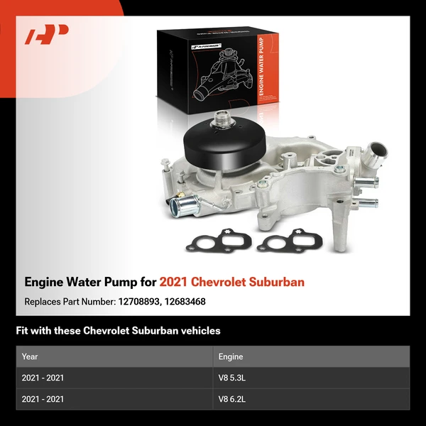 Engine Water Pump for 2021 Chevrolet Suburban
