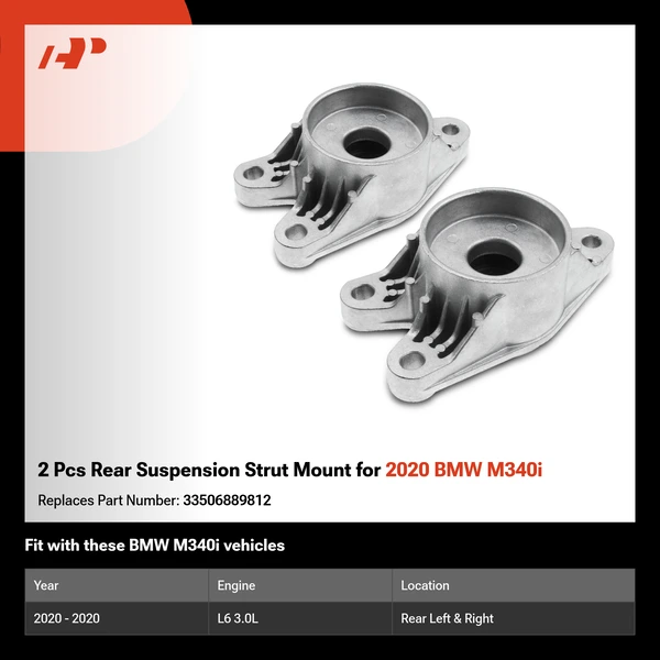 2 Pcs Rear Suspension Strut Mount for 2020 BMW M340i