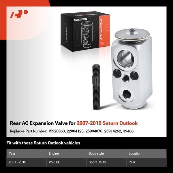 Rear AC Expansion Valve for 2007-2010 Saturn Outlook