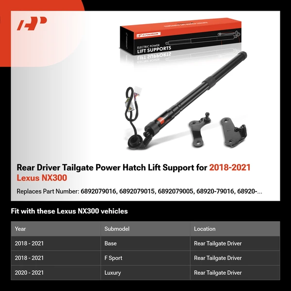 Rear Driver Tailgate Power Hatch Lift Support for 2018-2021 Lexus NX300