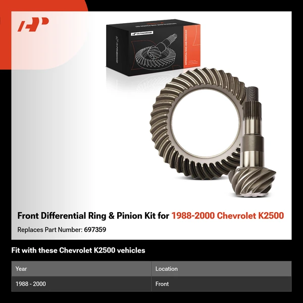 Front Differential Ring & Pinion Kit for 1988-2000 Chevrolet K2500