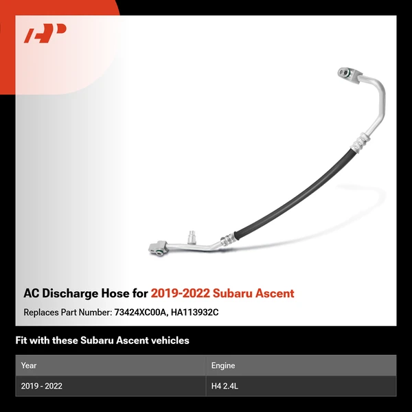 AC Discharge Hose for 2019-2022 Subaru Ascent