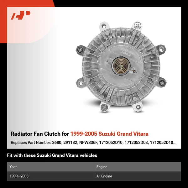 Radiator Fan Clutch for 1999-2005 Suzuki Grand Vitara