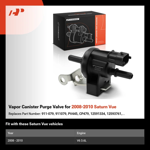 Vapor Canister Purge Valve for 2008-2010 Saturn Vue