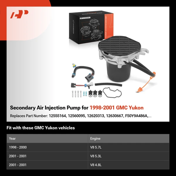 Secondary Air Injection Pump for 1998-2001 GMC Yukon