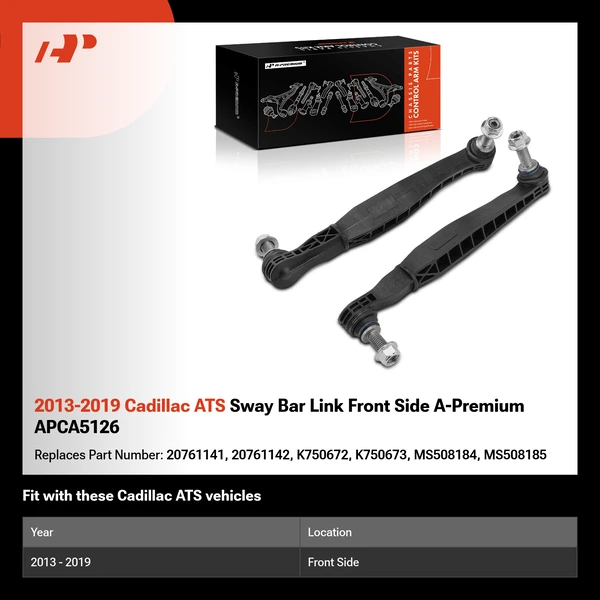 2013-2019 Cadillac ATS Sway Bar Link Front Side A-Premium APCA5126