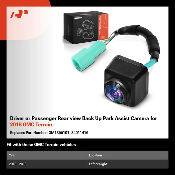 Driver or Passenger Rear view Back Up Park Assist Camera for 2018 GMC Terrain