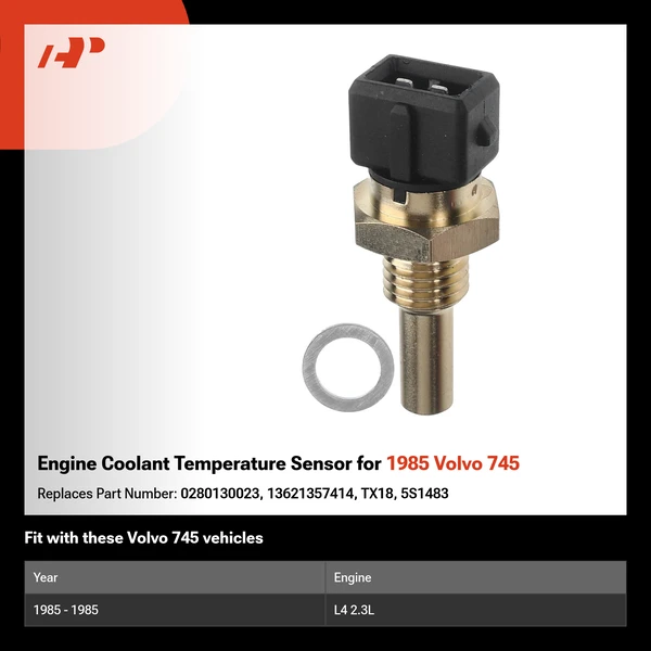 Engine Coolant Temperature Sensor for 1985 Volvo 745