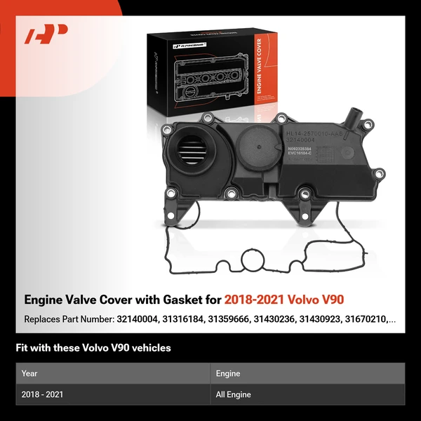 Engine Valve Cover with Gasket for 2018-2021 Volvo V90