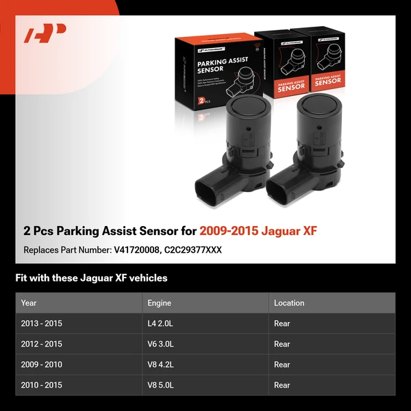 2 Pcs Parking Assist Sensor for 2009-2015 Jaguar XF