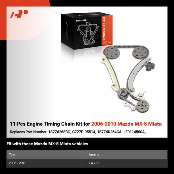 11 Pcs Engine Timing Chain Kit for 2006-2010 Mazda MX-5 Miata