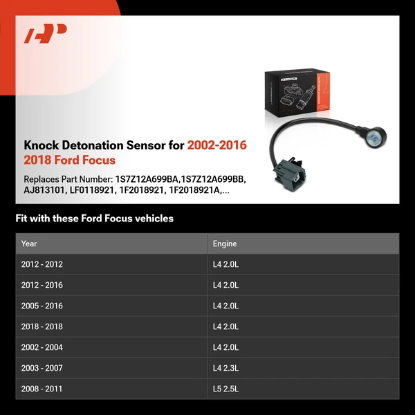Knock Detonation Sensor for 2002-2016 2018 Ford Focus
