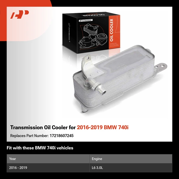 Transmission Oil Cooler for 2016-2019 BMW 740i