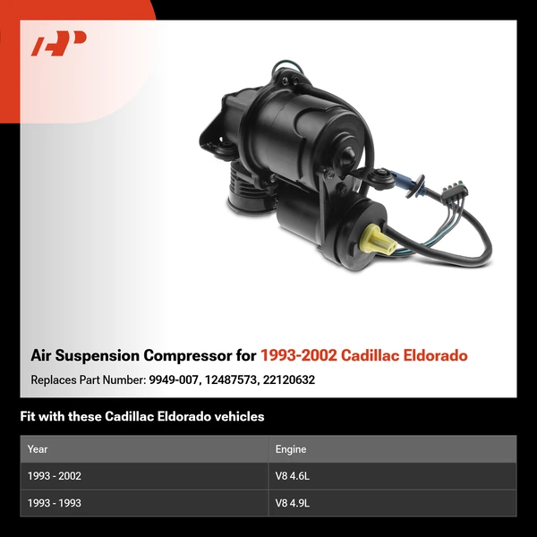 Air Suspension Compressor for 1993-2002 Cadillac Eldorado