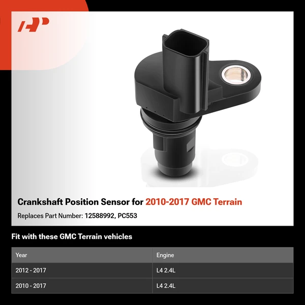Crankshaft Position Sensor for 2010-2017 GMC Terrain