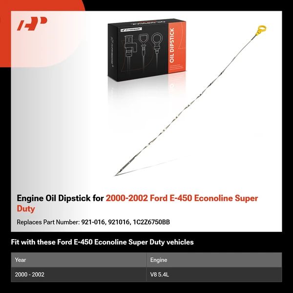 Engine Oil Dipstick for 2000-2002 Ford E-450 Econoline Super Duty