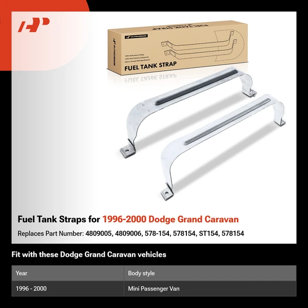 Fuel Tank Straps for 1996-2000 Dodge Grand Caravan