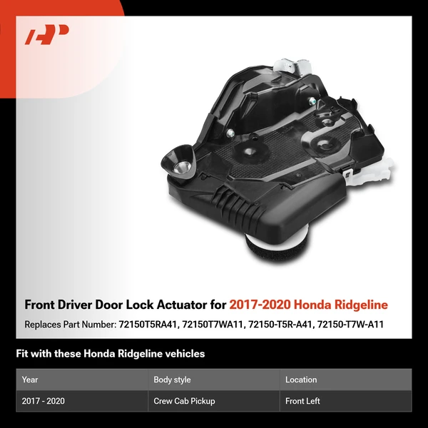 Front Driver Door Lock Actuator for 2017-2020 Honda Ridgeline