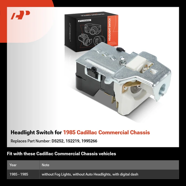 Headlight Switch for 1985 Cadillac Commercial Chassis