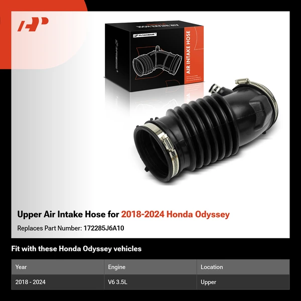 Upper Air Intake Hose for 2018-2024 Honda Odyssey