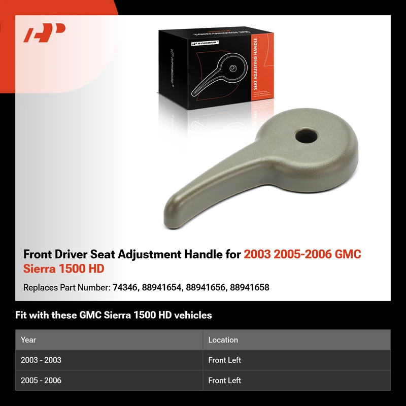 Front Driver Seat Adjustment Handle for 2003 2005-2006 GMC Sierra 1500 HD