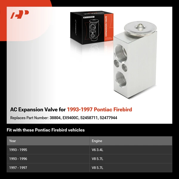 AC Expansion Valve for 1993-1997 Pontiac Firebird