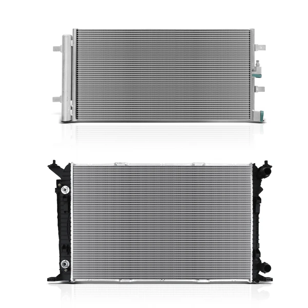 Radiator & AC Condenser Cooling Kit for Audi A6 2016-2017 2.0L with Receiver Drier
