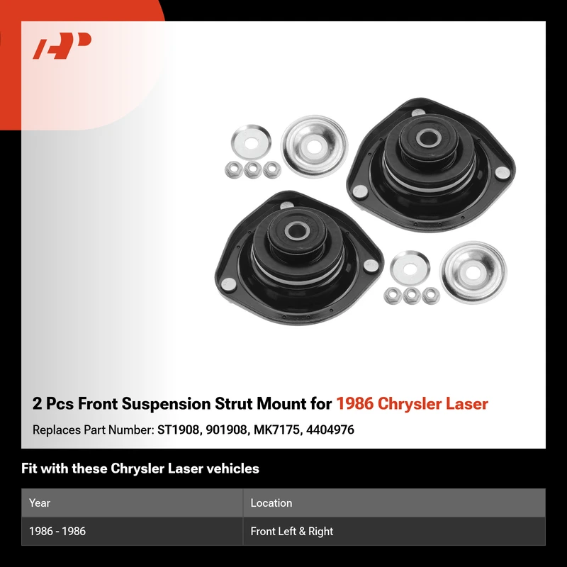 2 Pcs Front Suspension Strut Mount for 1986 Chrysler Laser