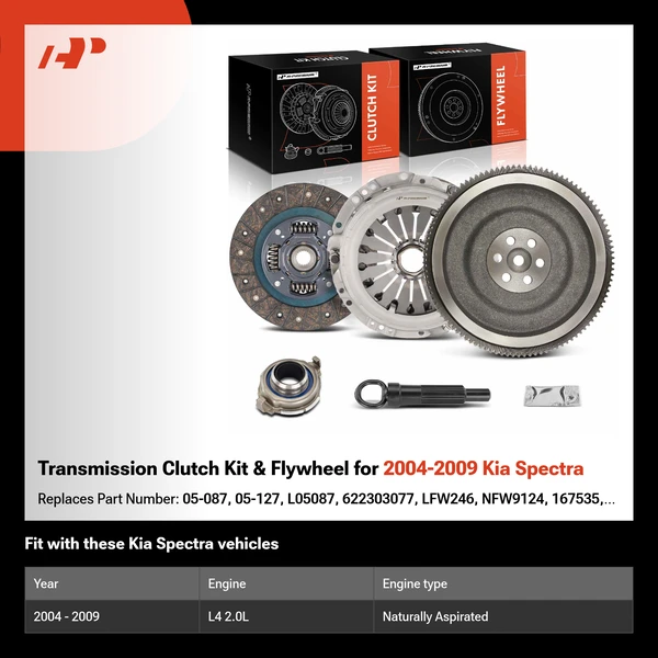 Transmission Clutch Kit & Flywheel for 2004-2009 Kia Spectra