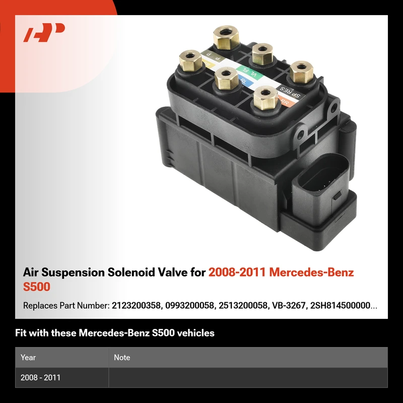 Air Suspension Solenoid Valve for 2008-2011 Mercedes-Benz S500