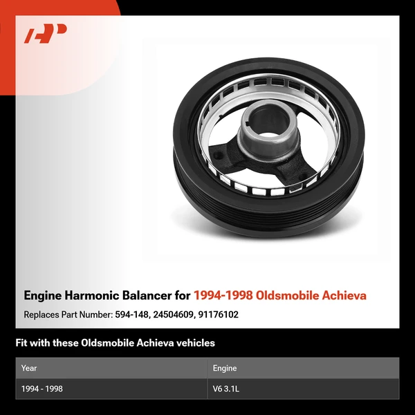 Engine Harmonic Balancer for 1994-1998 Oldsmobile Achieva