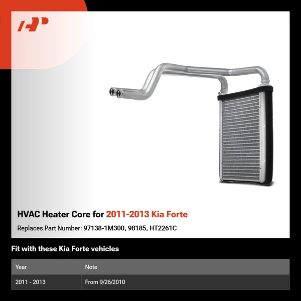 HVAC Heater Core for 2011-2013 Kia Forte