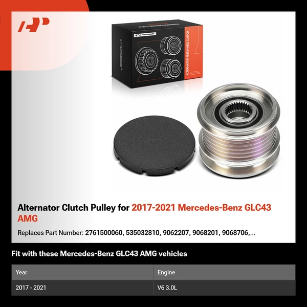 Alternator Clutch Pulley for 2017-2021 Mercedes-Benz GLC43 AMG