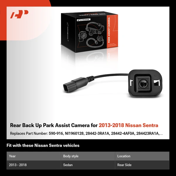 Rear Back Up Park Assist Camera for 2013-2018 Nissan Sentra