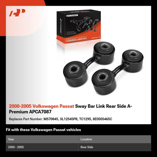 2000-2005 Volkswagen Passat Sway Bar Link Rear Side A-Premium APCA7087