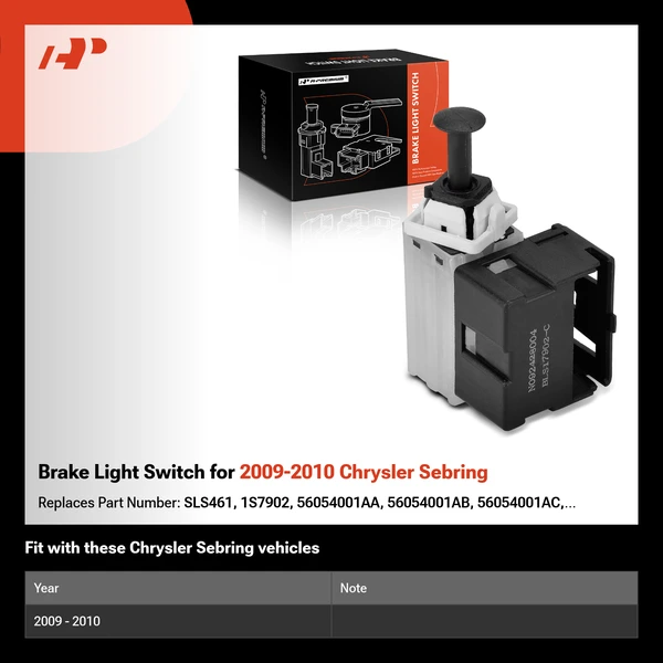 Brake Light Switch for 2009-2010 Chrysler Sebring