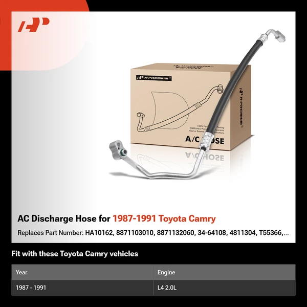 AC Discharge Hose for 1987-1991 Toyota Camry