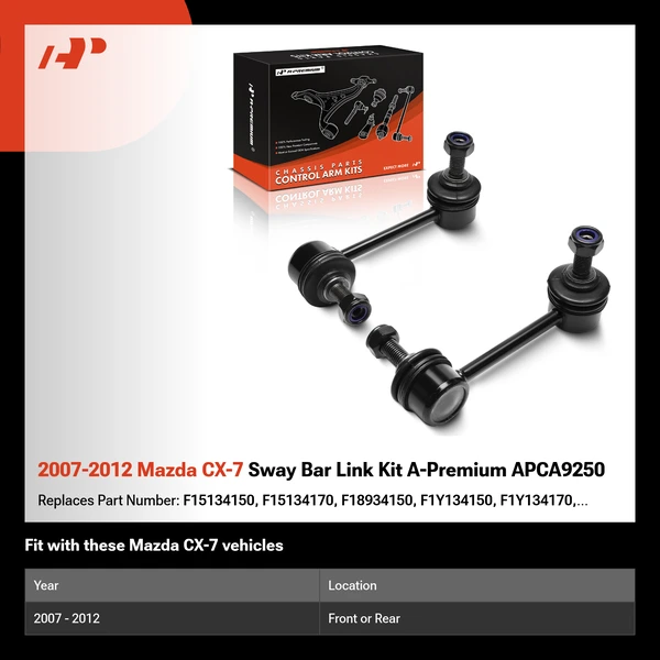 2007-2012 Mazda CX-7 Sway Bar Link Kit A-Premium APCA9250