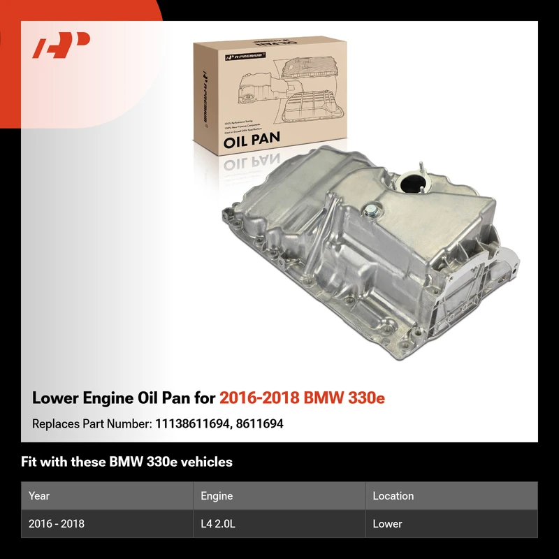 Lower Engine Oil Pan for 2016-2018 BMW 330e