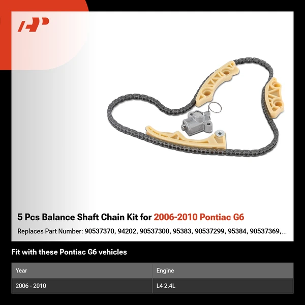 5 Pcs Balance Shaft Chain Kit for 2006-2010 Pontiac G6